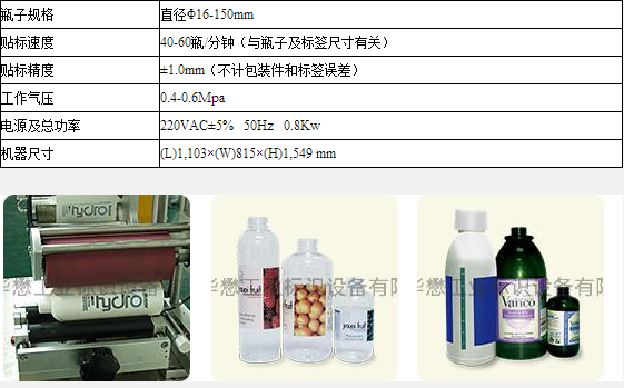 圣美達(dá)HTS-A520半自動圓瓶貼標(biāo)機(jī)